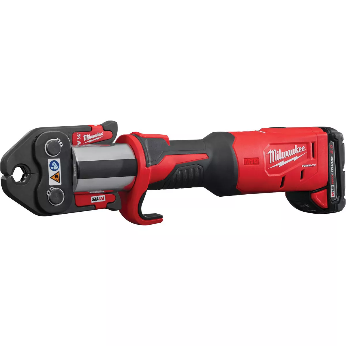 Milwaukee M18 18-Volt Force Logic Lithium-Ion Brushless Cordless Press Tool Kit w/1/2 In. to 2 In. Jaws