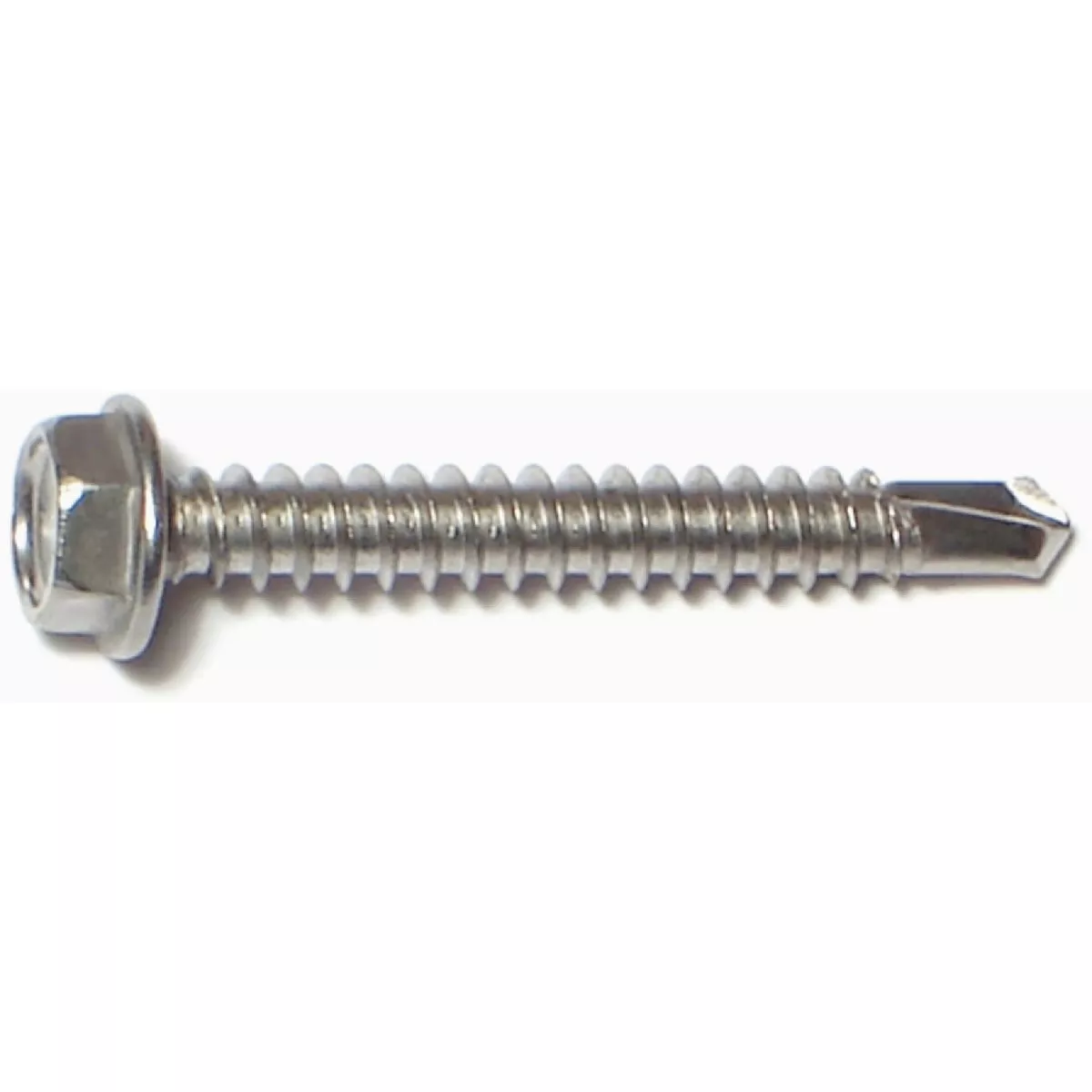 Midwest Fastener #8-18 x 1-1/4 In. 410 Stainless Steel Hex Washer Head Self-Drilling Screws