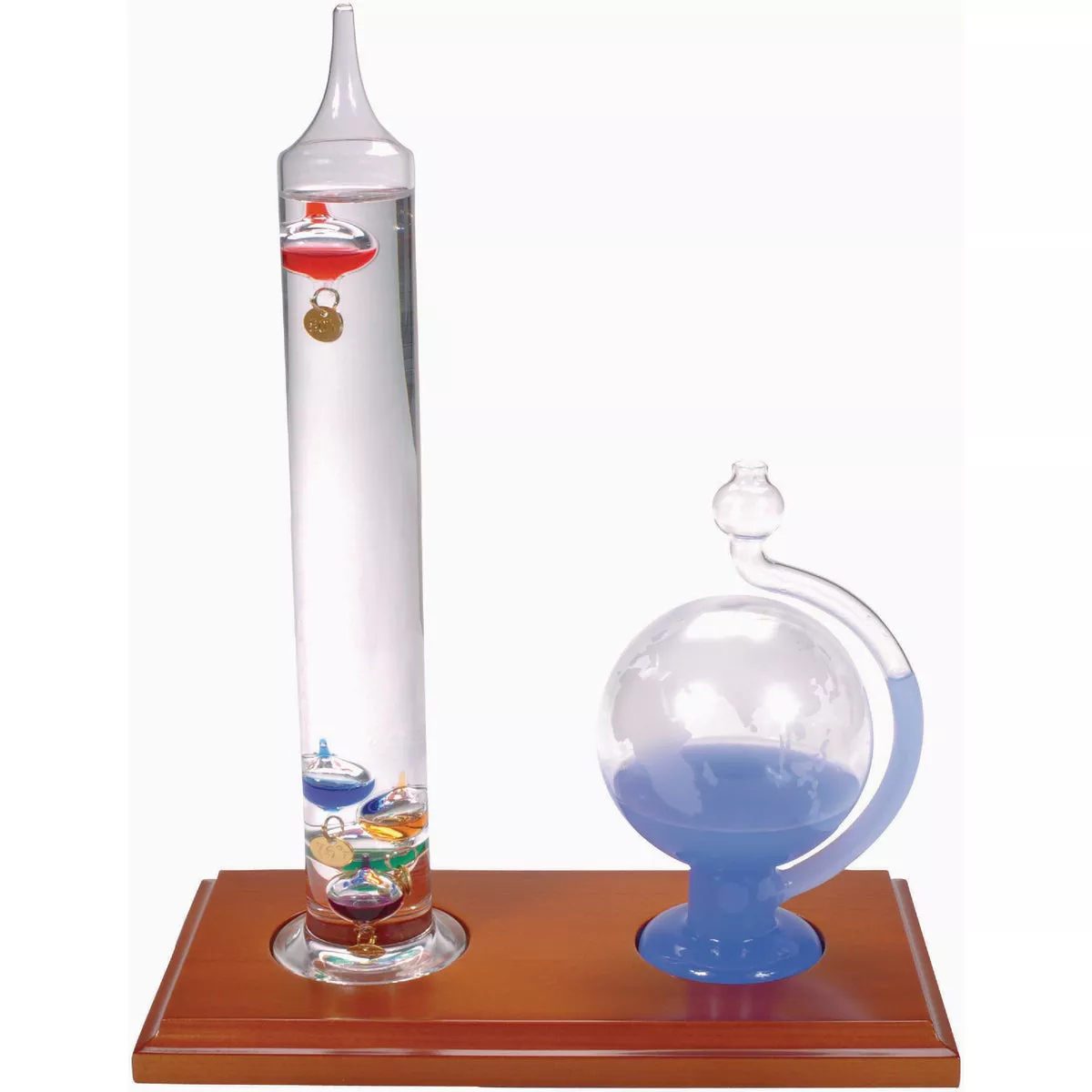 Acu-Rite Glass Galileo Thermometer with Globe Storm Glass