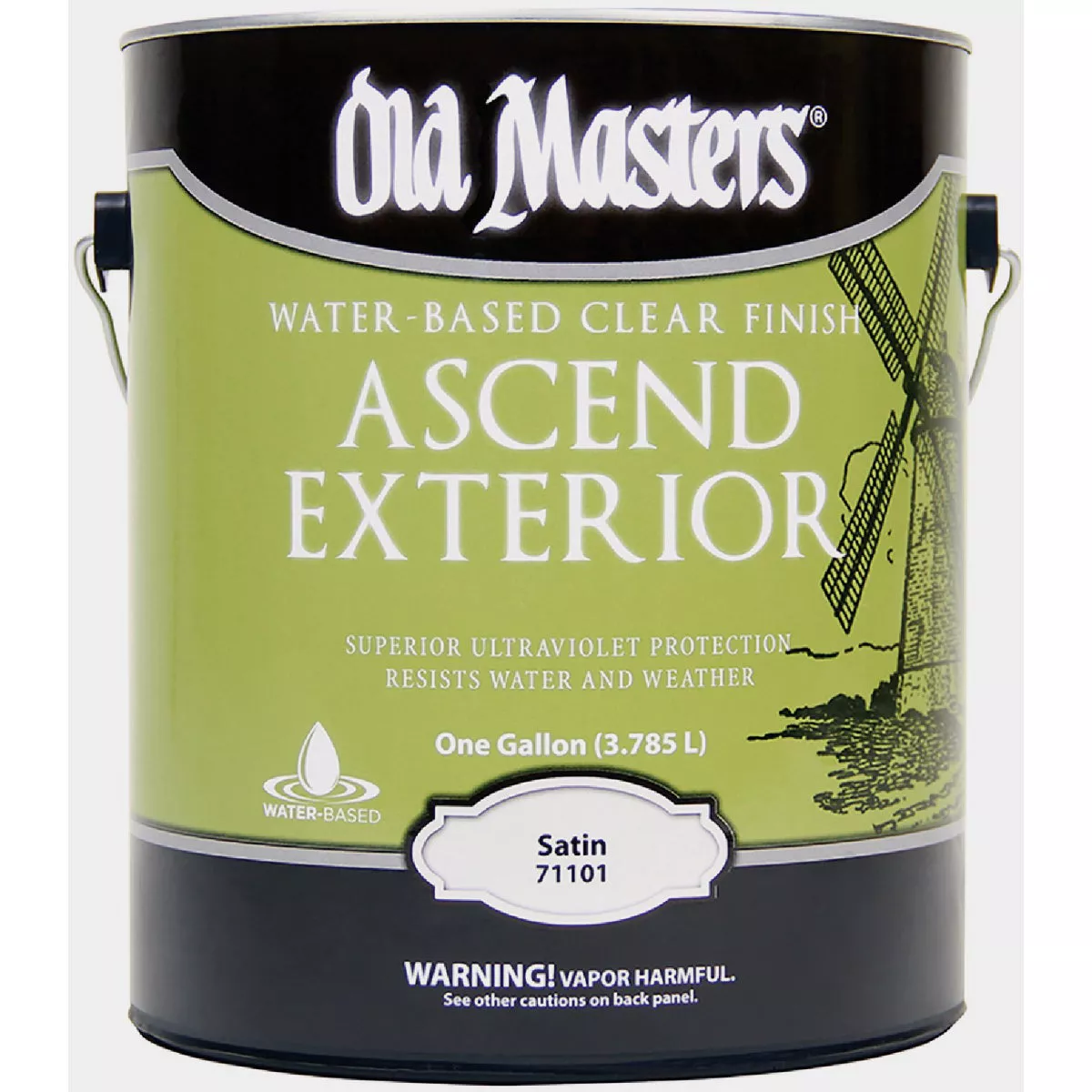 Old Masters 1 Gal 71101 Clear Ascend Exterior Water-based Finish, Satin
