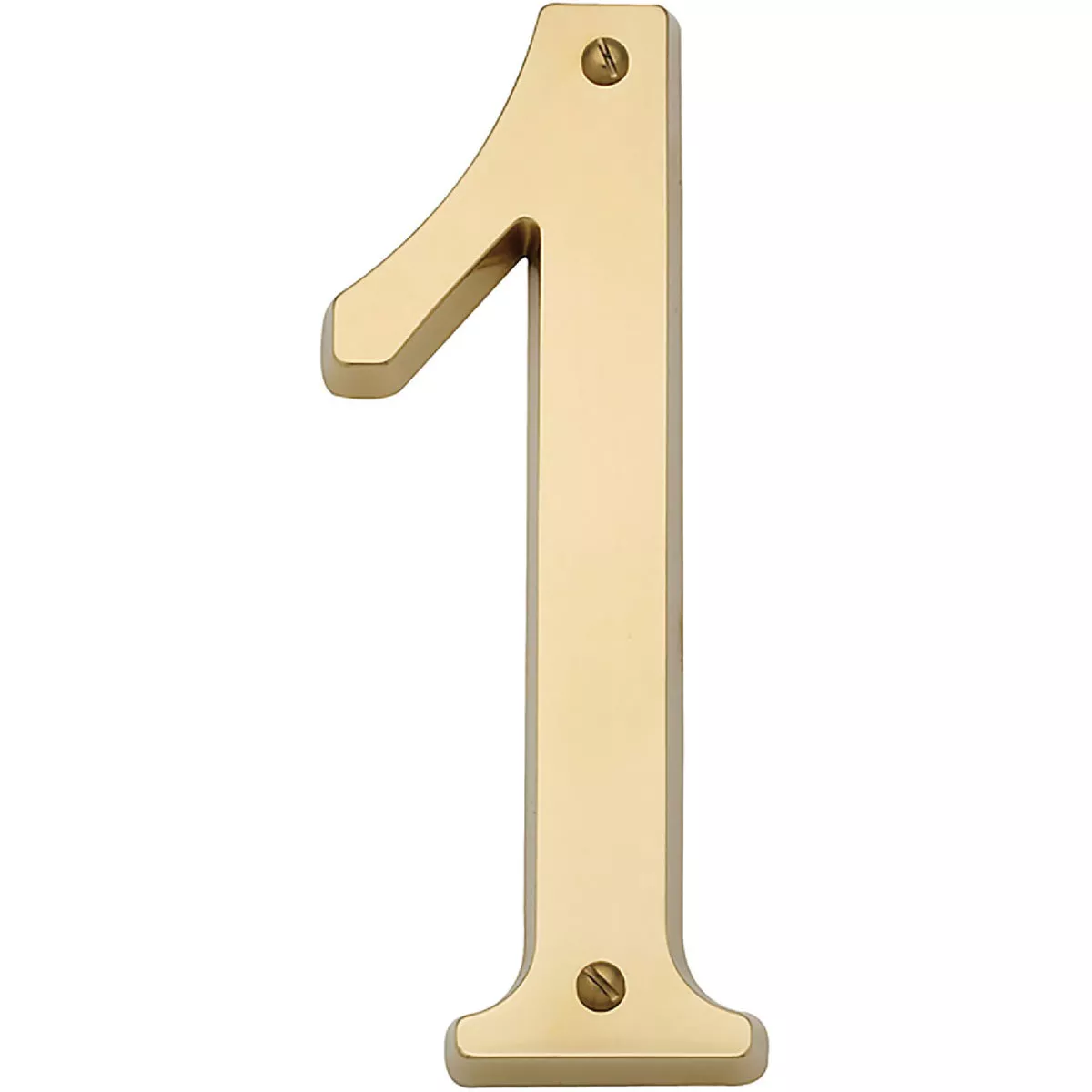 Baldwin Estate Series House Number, 1 - Lifetime Polished Brass