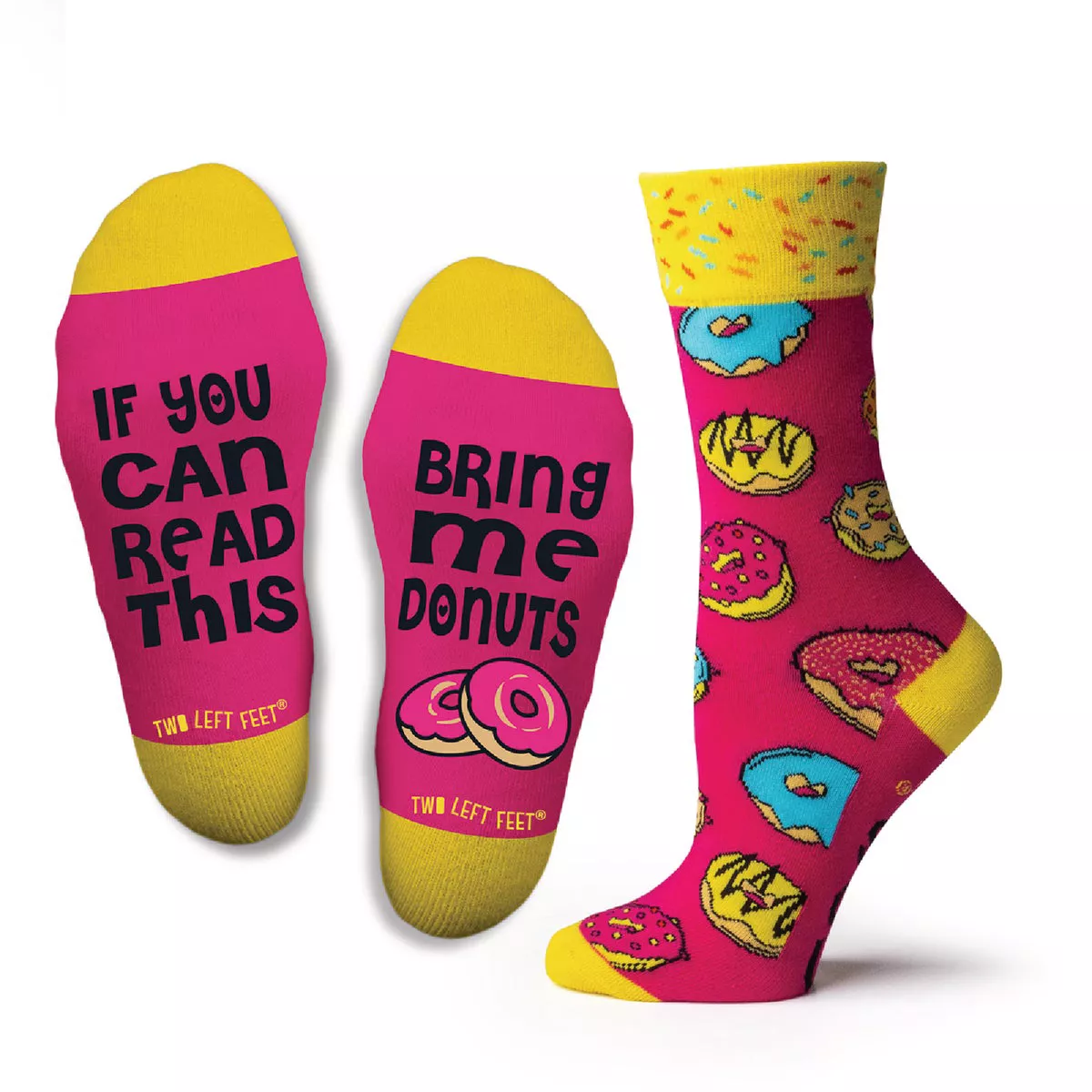 Two Left Feet Small Bring Me Donuts Socks