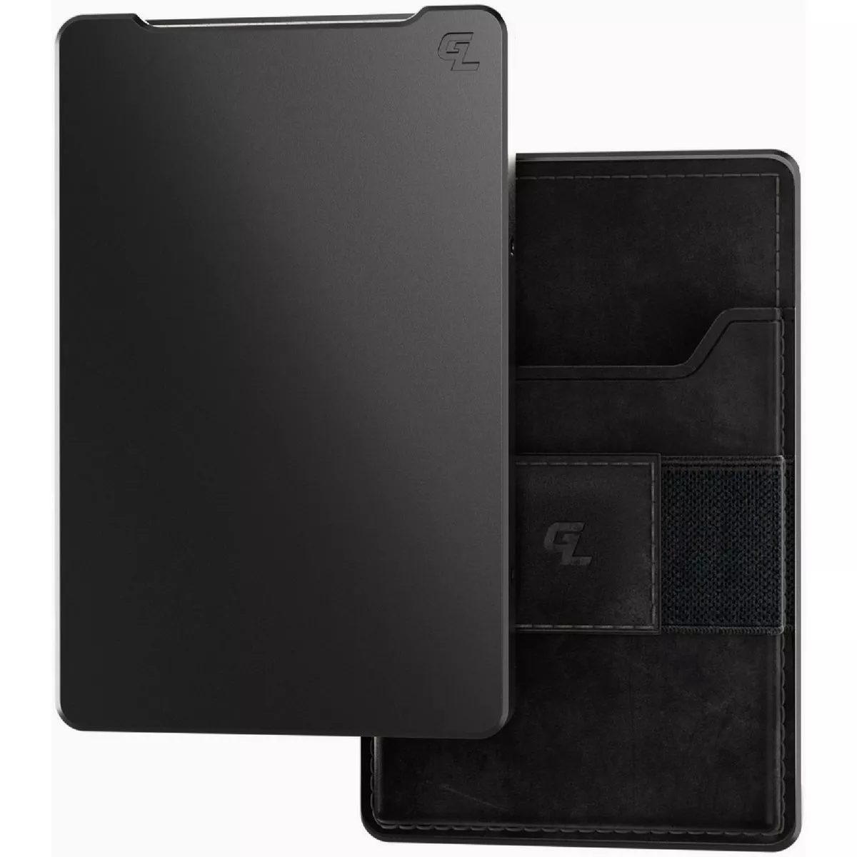Groove Gun Metal/Black Leather Wallet