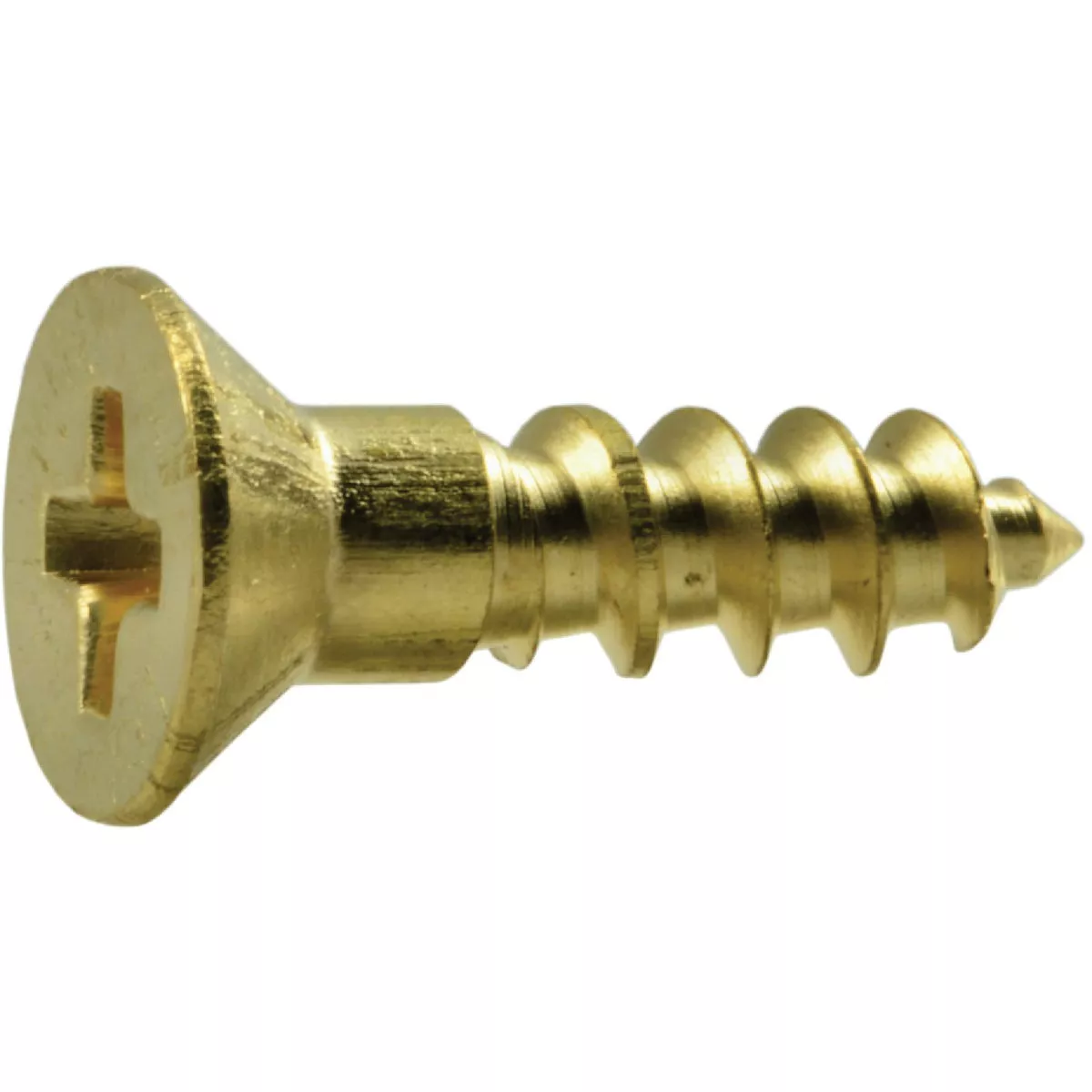 Midwest Fastener #8 x 5/8 In. Brass Phillips Flat Head Wood Screws (10 Ct.)