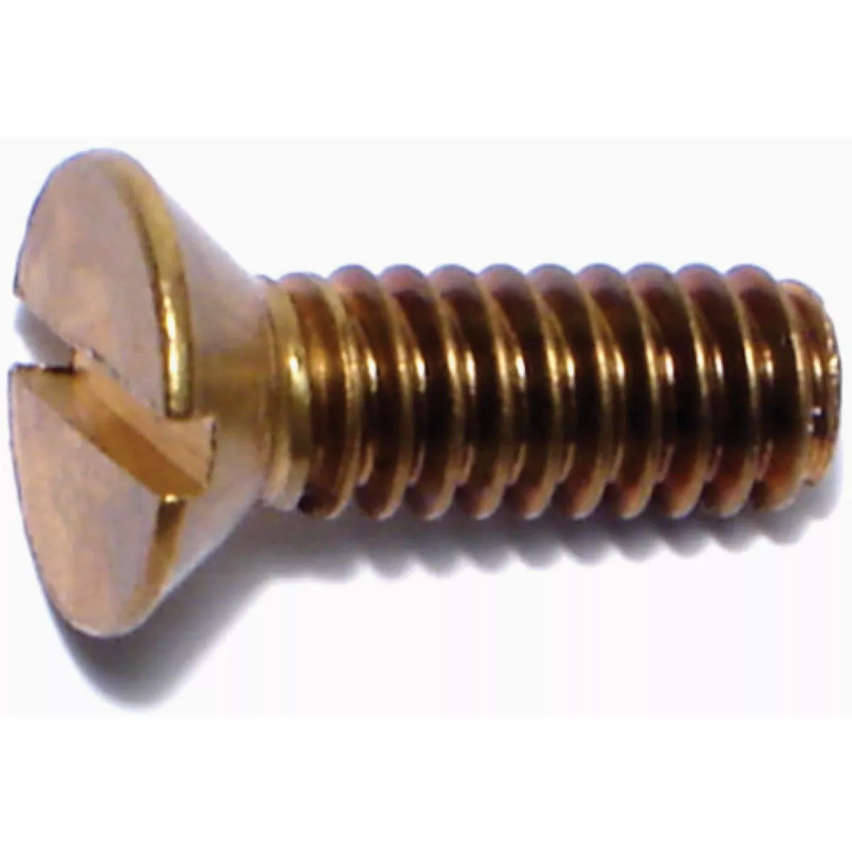 Midwest Fastener 1/4 In.-20 x 3/4 In. Brass Coarse Thread Slotted Flat Head Machine Screws (15 Ct.)