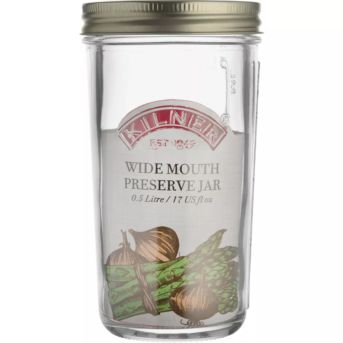 Kilner 17 Oz. Wide Mouth Preserve Glass Canning Jar