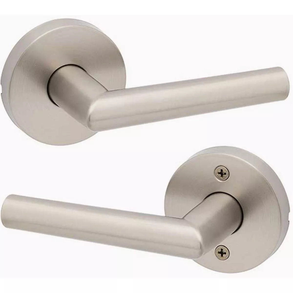 Kwikset Signature Milan Satin Nickel Round Rose Passage Lever