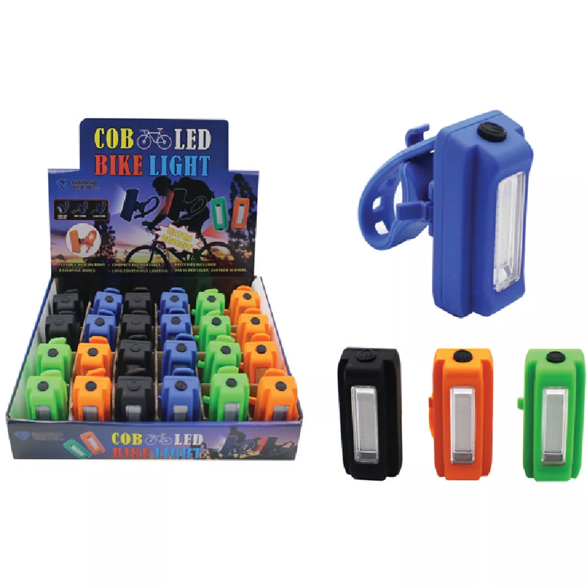 Diamond Visions 150 Lumen Plastic Assorted LED Cob Bike Light