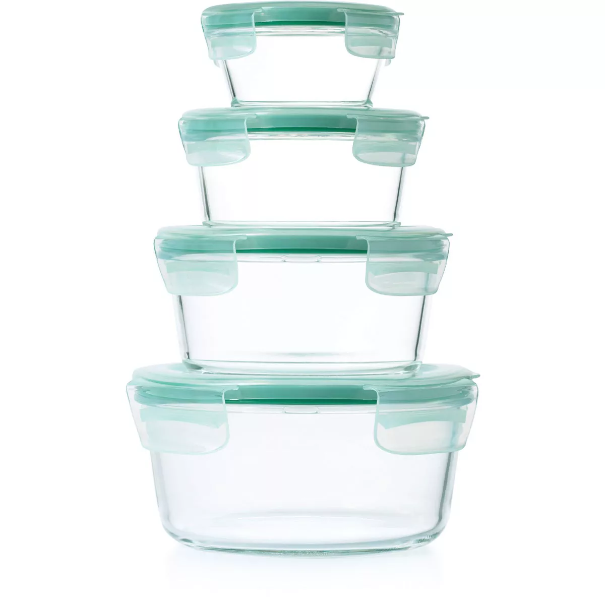 OXO Good Grips 8-Piece Smart Seal Round Food Storage Container Set-