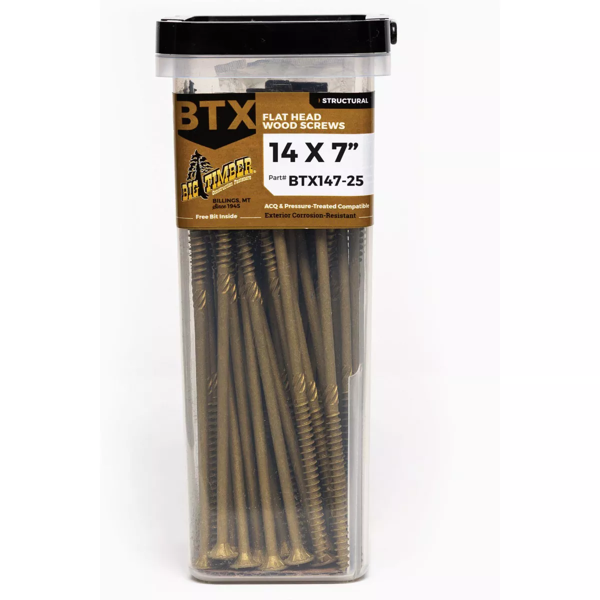 Big Timber #14 x 7 In. Bronze Flat Head Wood Screw (25 Ct.)