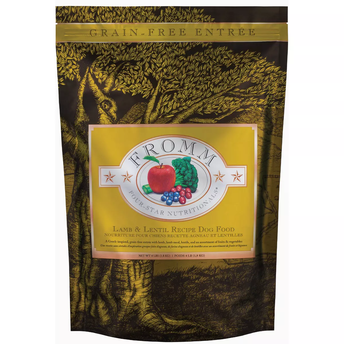 Fromm Four-Star Nutritionals Lamb & Lentil Recipe Dry Dog Food, 4 Lb.