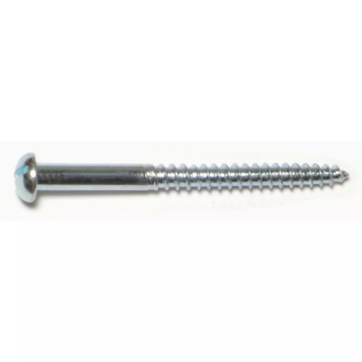 Midwest Fastener #8 x 2 In. Zinc Plated Steel Slotted Round Head Wood Screws