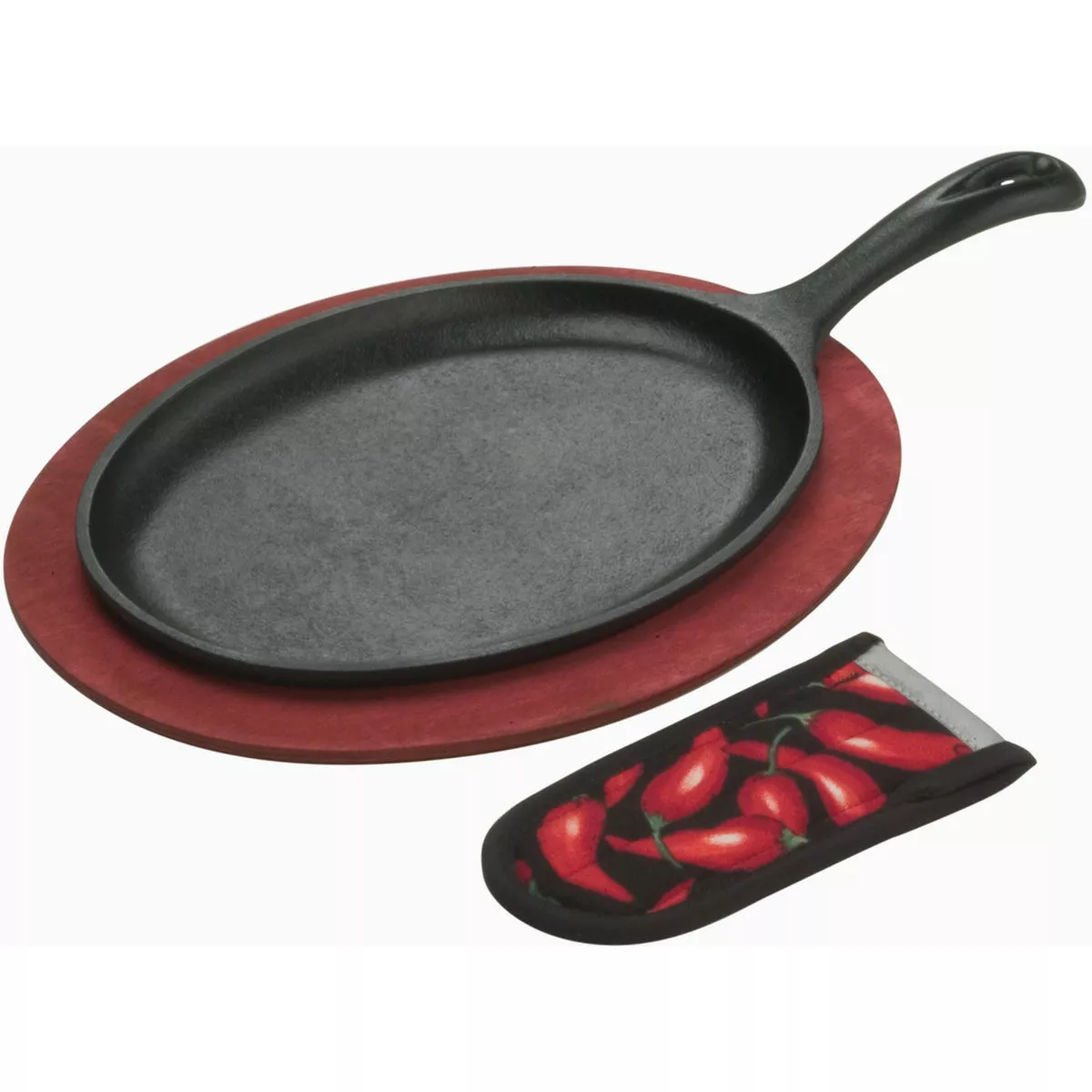 Lodge 9-1/2 In. Cast Iron Fajita Set
