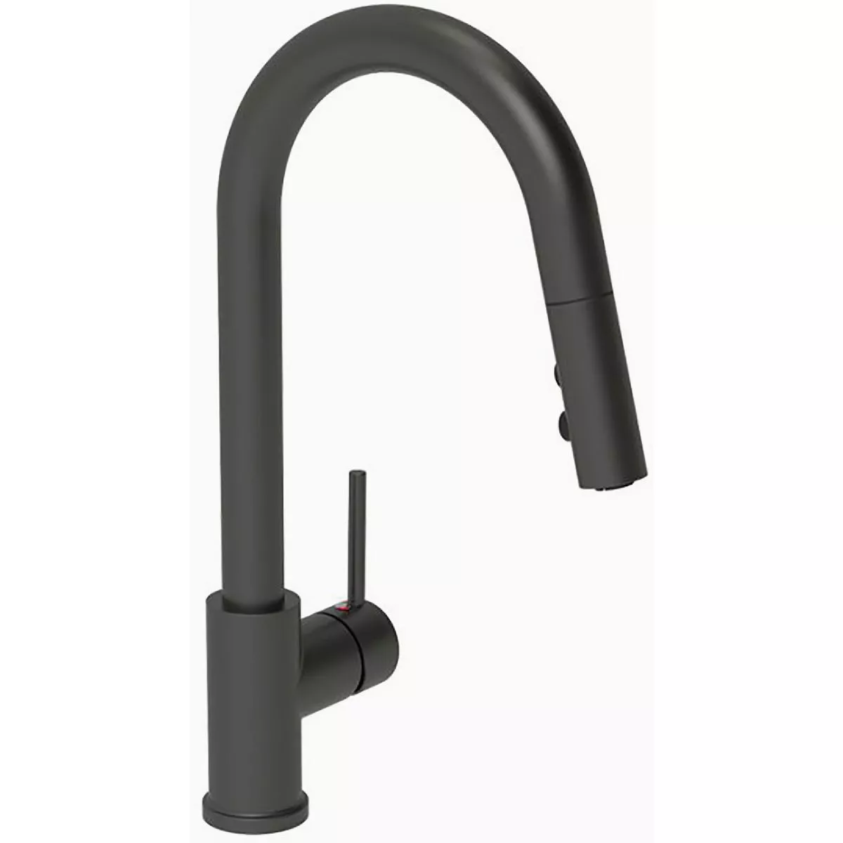 Huntington Brass Single Handle Lever Pull Down Kitchen Faucet, Matte Black