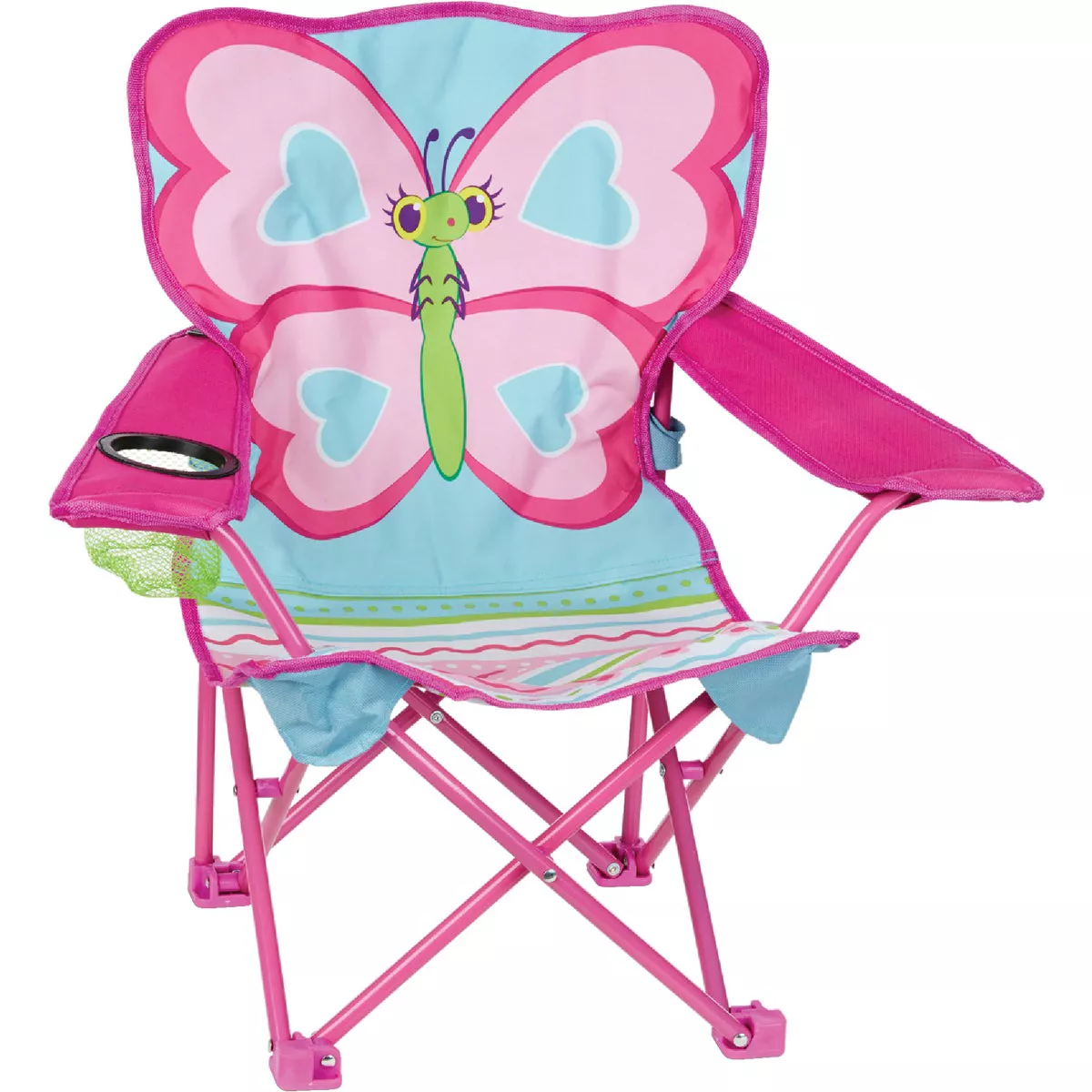 Melissa & Doug Pink & Blue Butterfly Polyester Folding Kids Chair