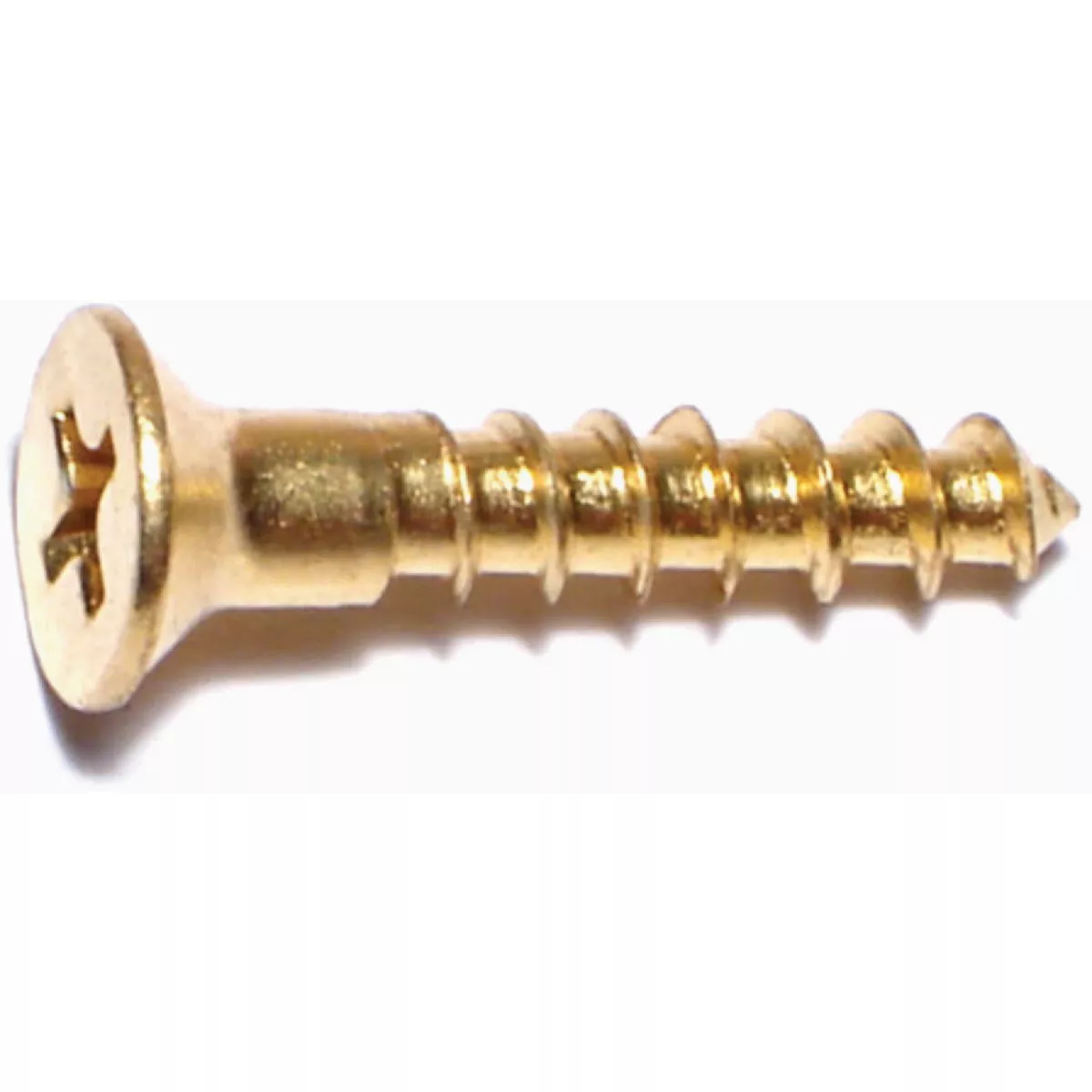 Midwest Fastener #8 x 7/8 In. Brass Phillips Flat Head Wood Screws (30 Ct.)