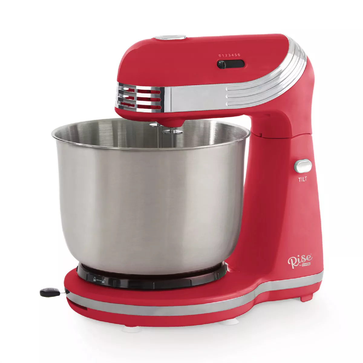 Rise By Dash 6-Speed Rise Red Stand Mixer