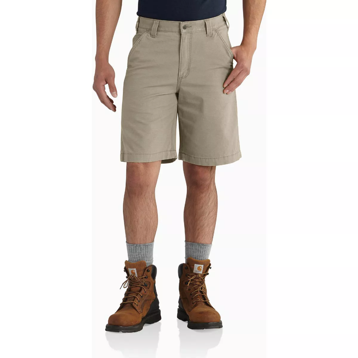 Carhartt Rugged Flex Men's 48 Tan Canvas Work Shorts, Relaxed Fit