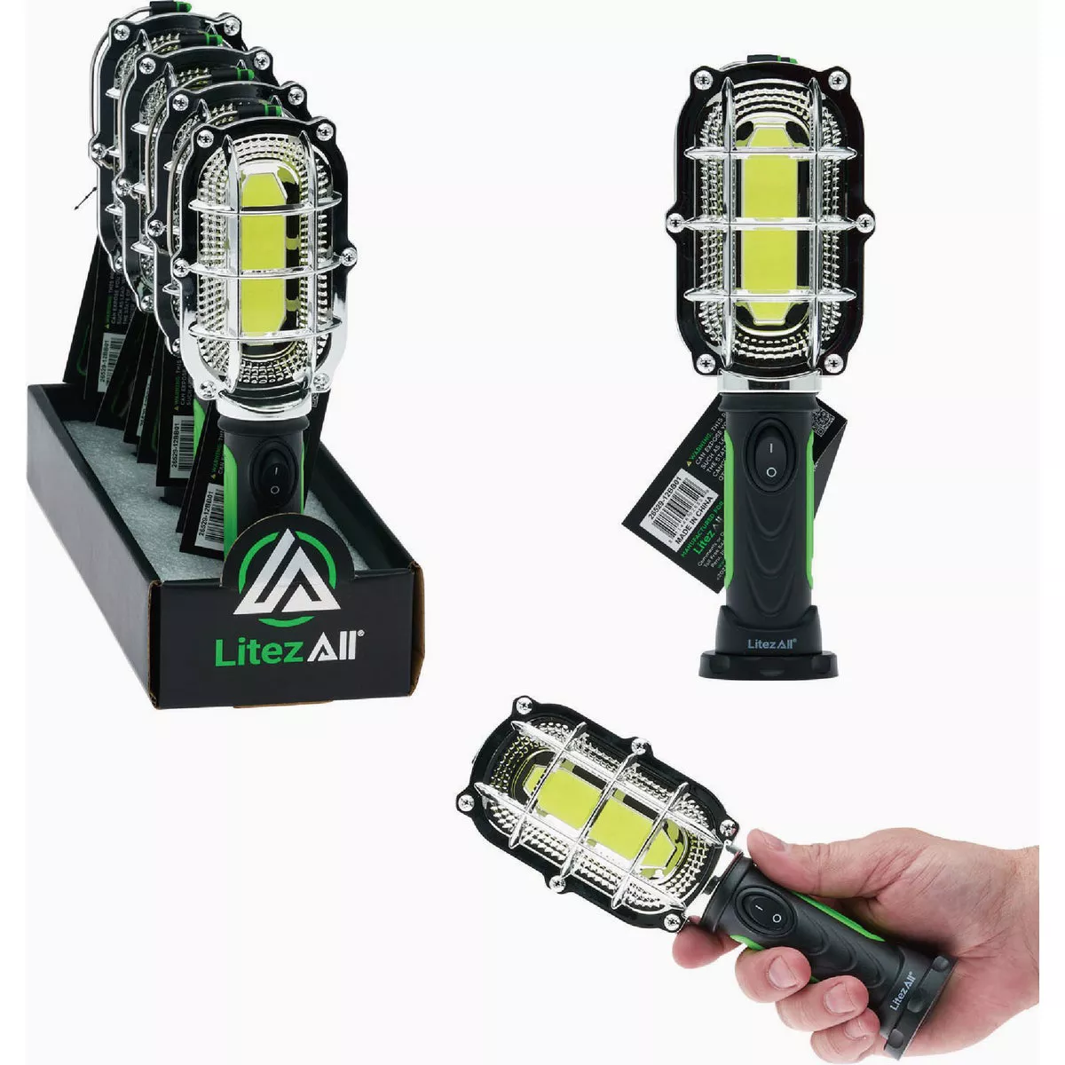 LitezAll 500 Lm. LED Classic Style Hand Light with Hook and Magnet