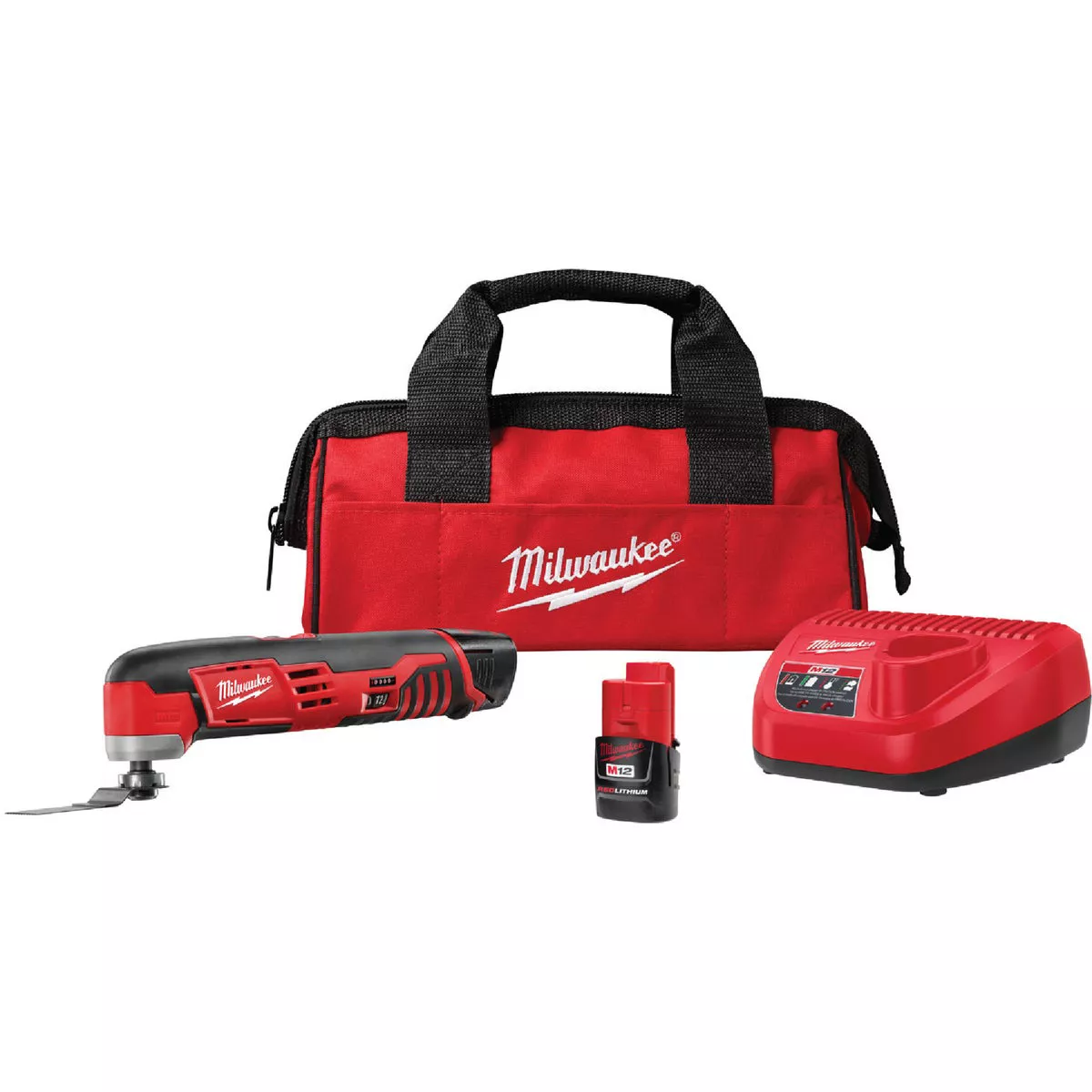Milwaukee M12 12 V. Lithium-Ion 1.5 Ah Cordless Oscillating Multi Tool Kit 2 Batteries