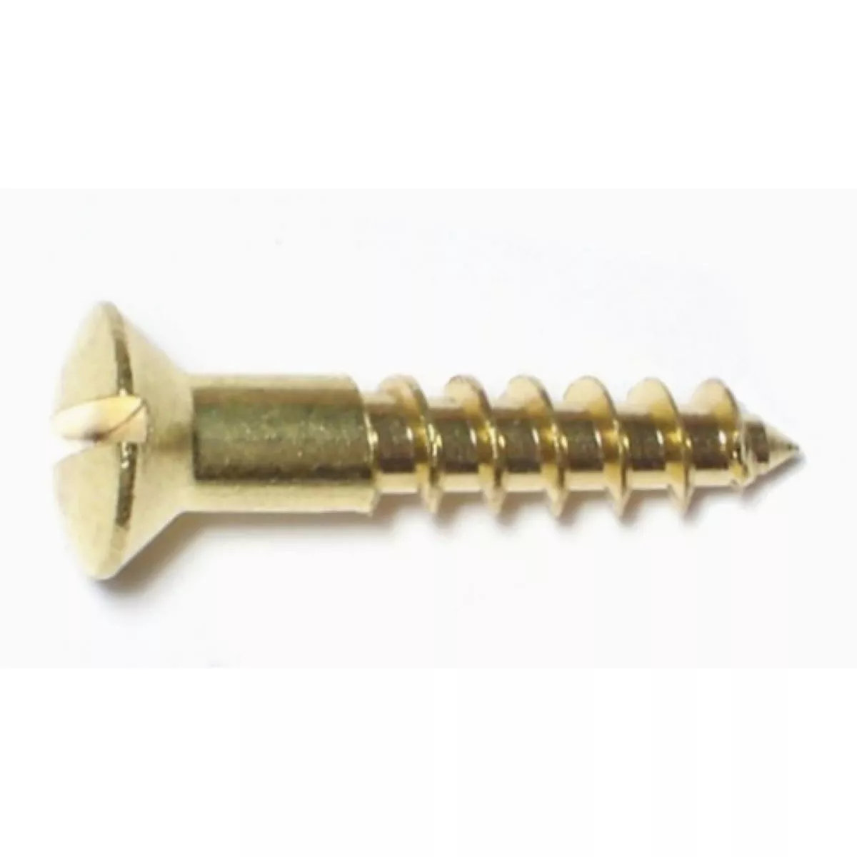 Midwest Fastener #8 x 7/8 In. Brass Slotted Oval Head Wood Screws (30 Ct.)-