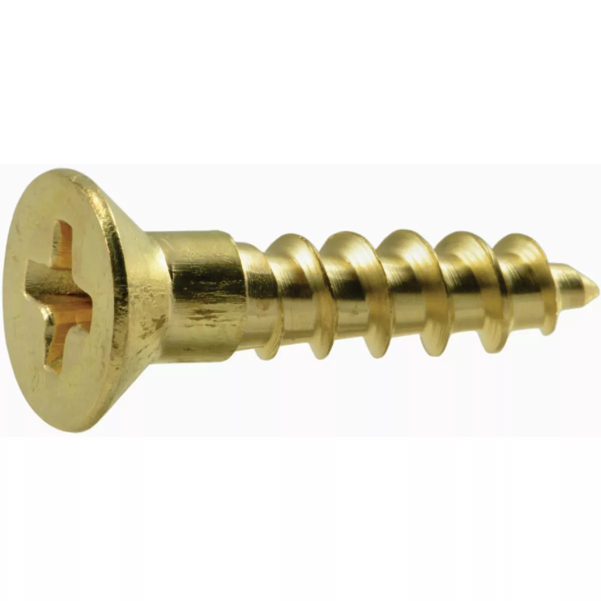 Midwest Fastener #8 x 3/4 In. Brass Phillips Flat Head Wood Screws