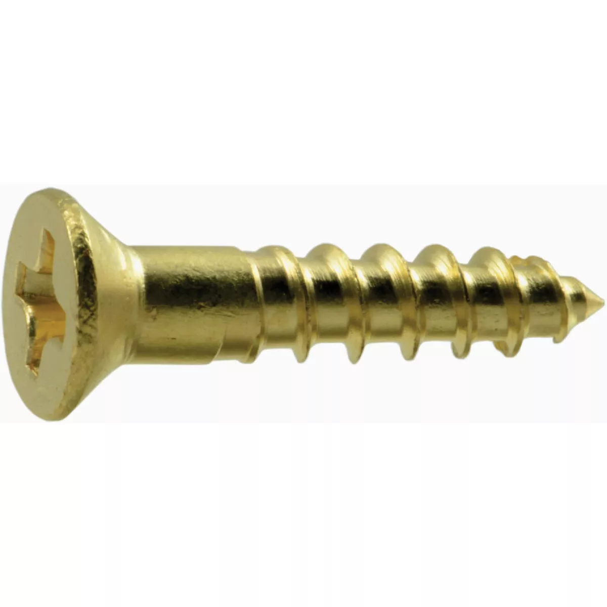 Midwest Fastener #5 x 5/8 In. Brass Phillips Flat Head Wood Screws