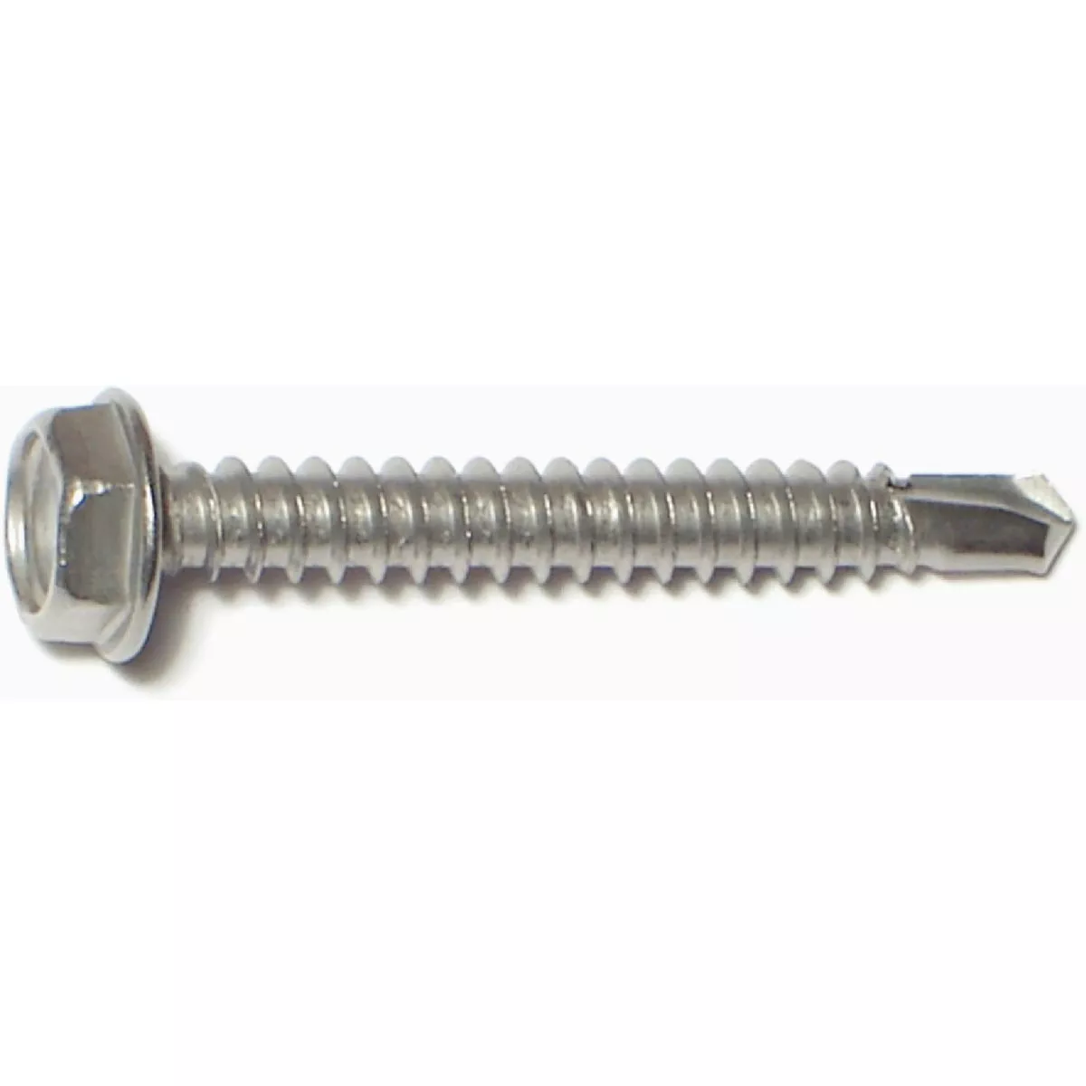 Midwest Fastener #10-16 x 1-1/2 In. 410 Stainless Steel Hex Washer Head Self-Drilling Screws (20 Ct.)-