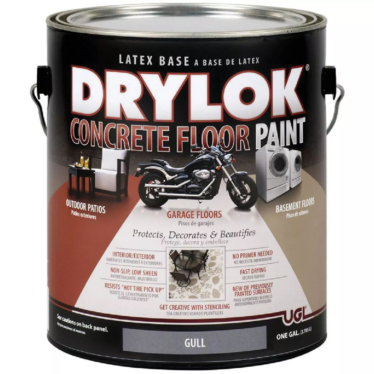 Drylok Gull Gray Latex Base Garage Floor Paint, 1 Gal.