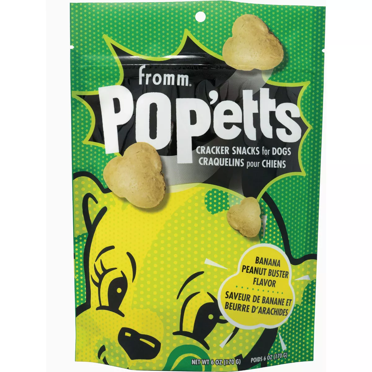Fromm Pop'etts Banana Peanut Buster Flavor Cracker Snacks, 6 Oz.
