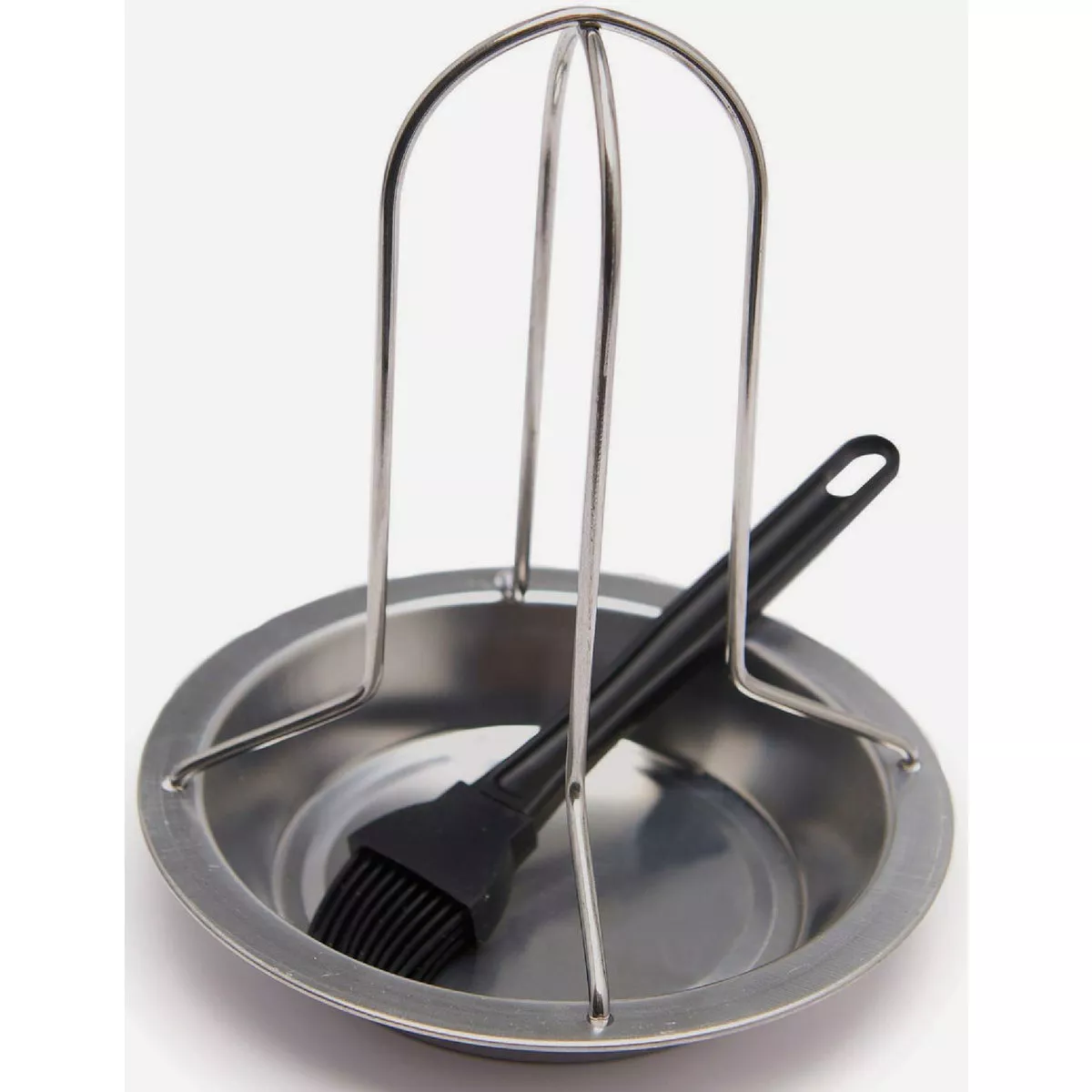 GrillPro Stainless Steel Chicken Roaster with Basting Brush