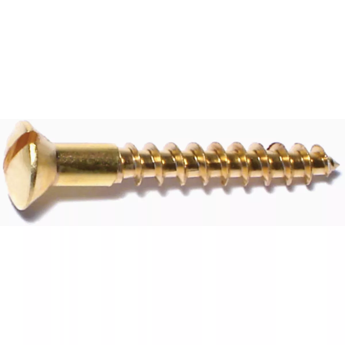Midwest Fastener #8 x 1-1/4 In. Brass Slotted Oval Head Wood Screws (30 Ct.)-