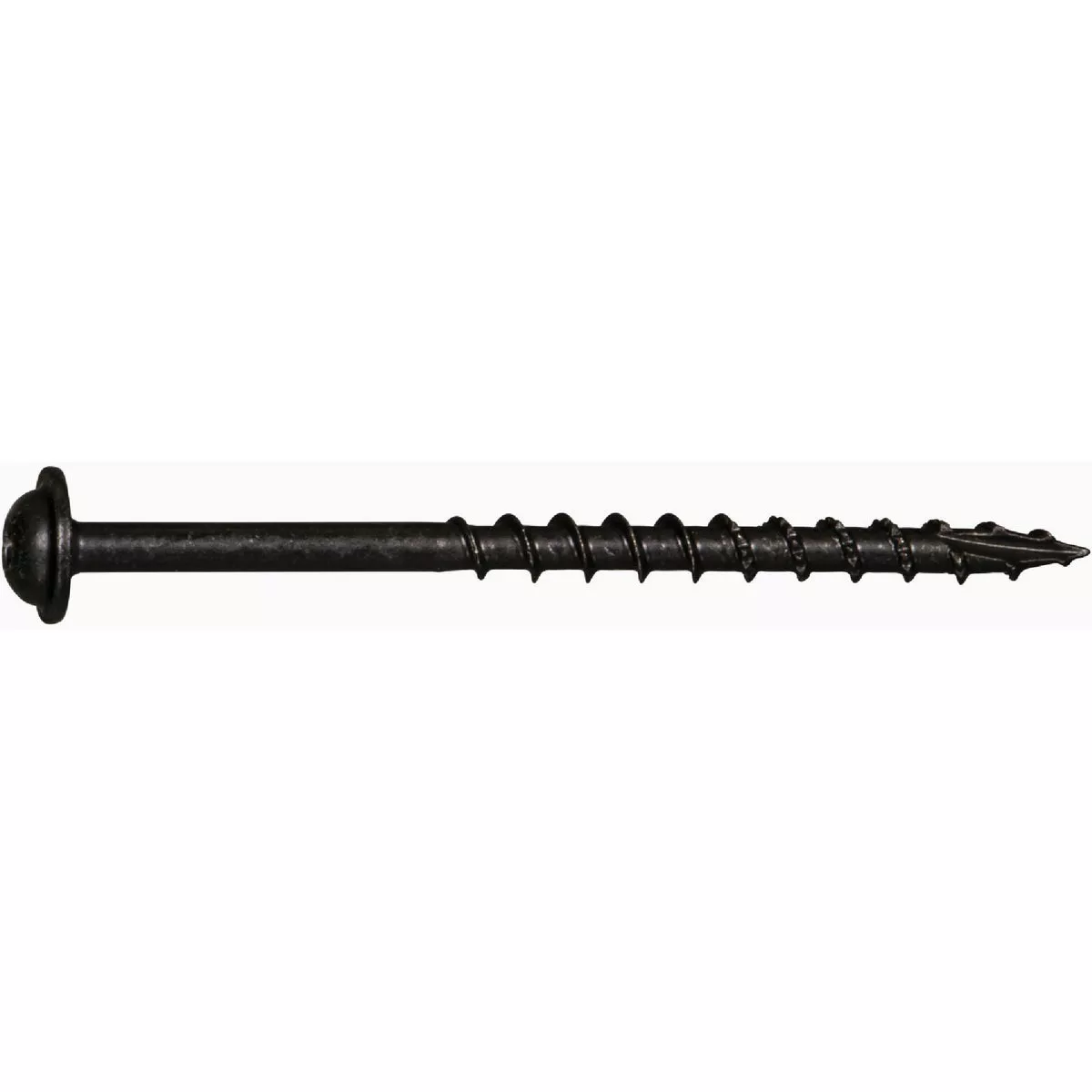 Midwest Fastener #7 x 2-1/2 In. Black Phosphate Steel Coarse Thread Star Drive Round Washer Head Pocket Screws