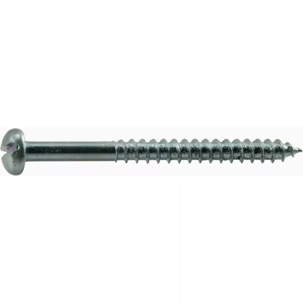 Midwest Fastener #12 x 2-1/2 In. Zinc Plated Steel Slotted Round Head Wood Screws