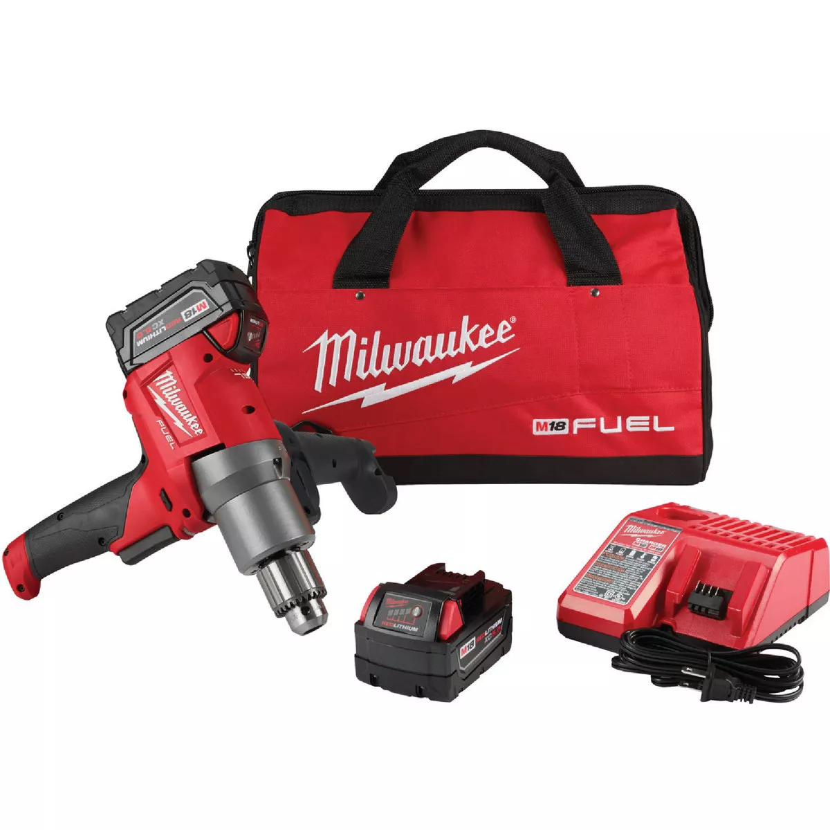 Milwaukee M18 18 V. 1/2 In. Keyed Cordless Mud Mixer Kit