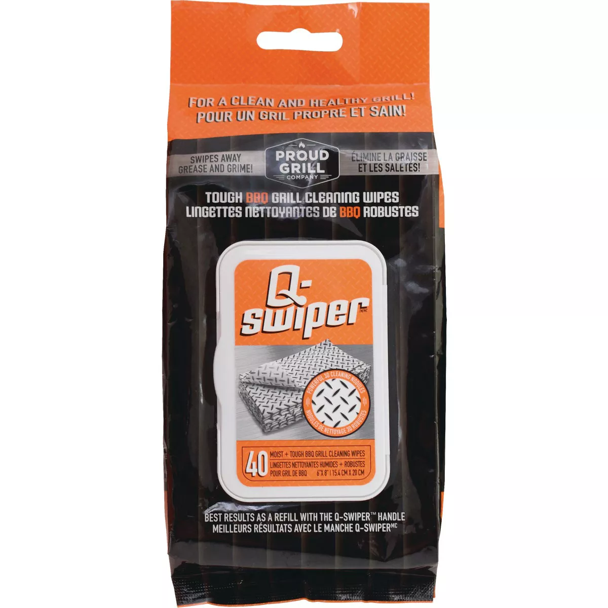 Proud Grill Q-Swiper Grill Cleaner Wipes (40-Pack)