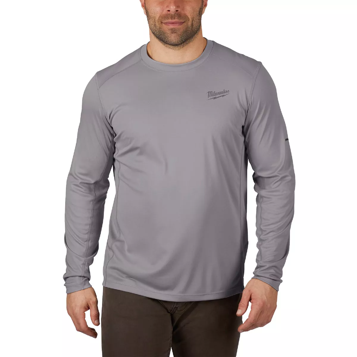 Milwaukee Workskin Medium Gray Long Sleeve Unisex Lightweight Performance Shirt