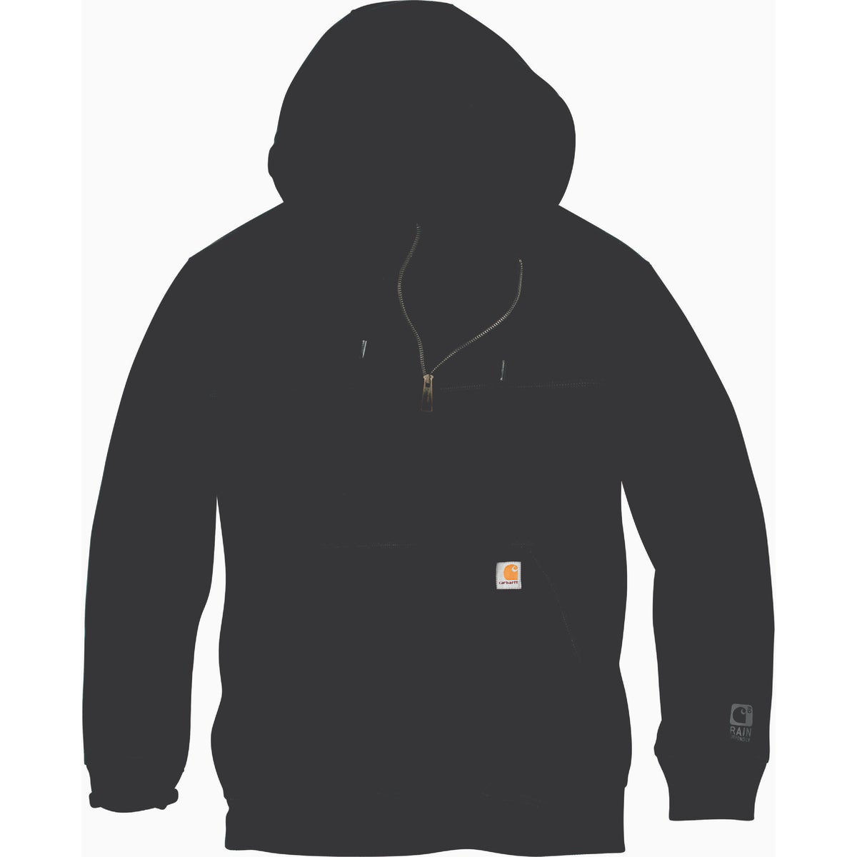 Rain defender® loose fit heavyweight quarter-zip hoodie - Black