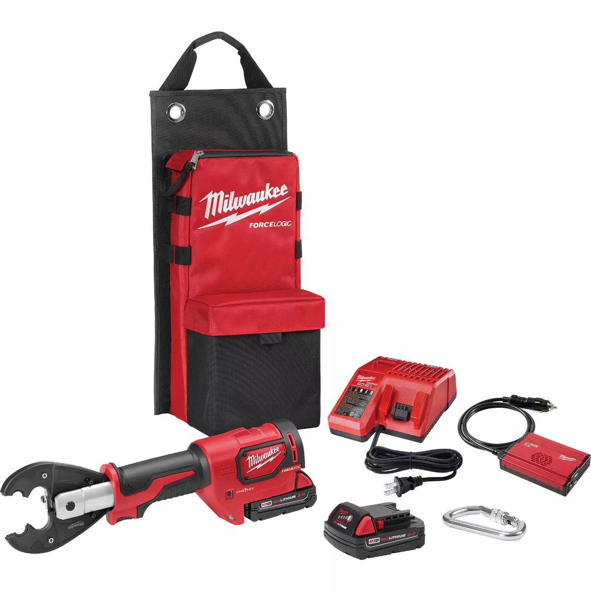 Milwaukee M18 Force Logic 18-Volt Lithium-Ion Brushless 6T Cordless Utility Crimper Kit w/D3 Grooves & Fixed BG Die