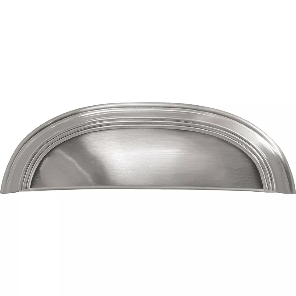 Hickory Hardware Satin Nickel Cup 3 In. Cabinet Pull