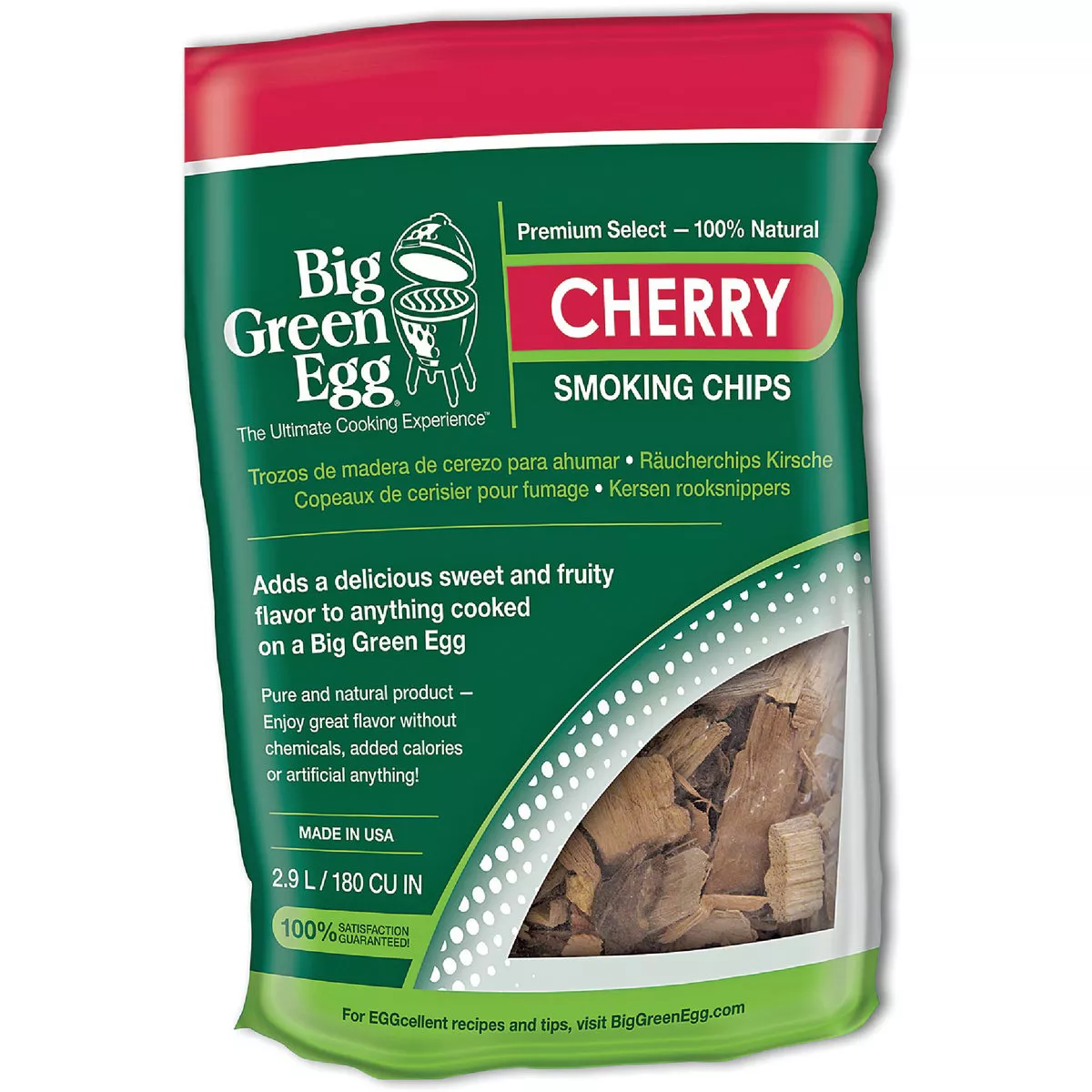 Big Green Egg 180 Cu. In. Premium Kiln Dried Cherry Wood Smoking Chips