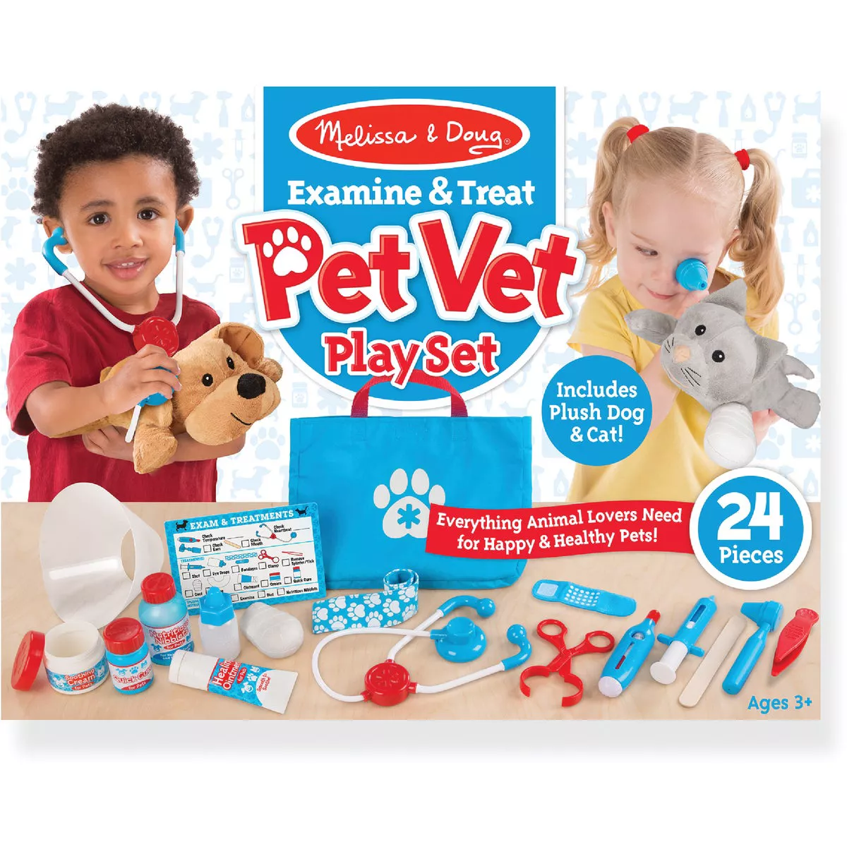 Melissa & Doug Examine & Treat Pet Vet Play Set