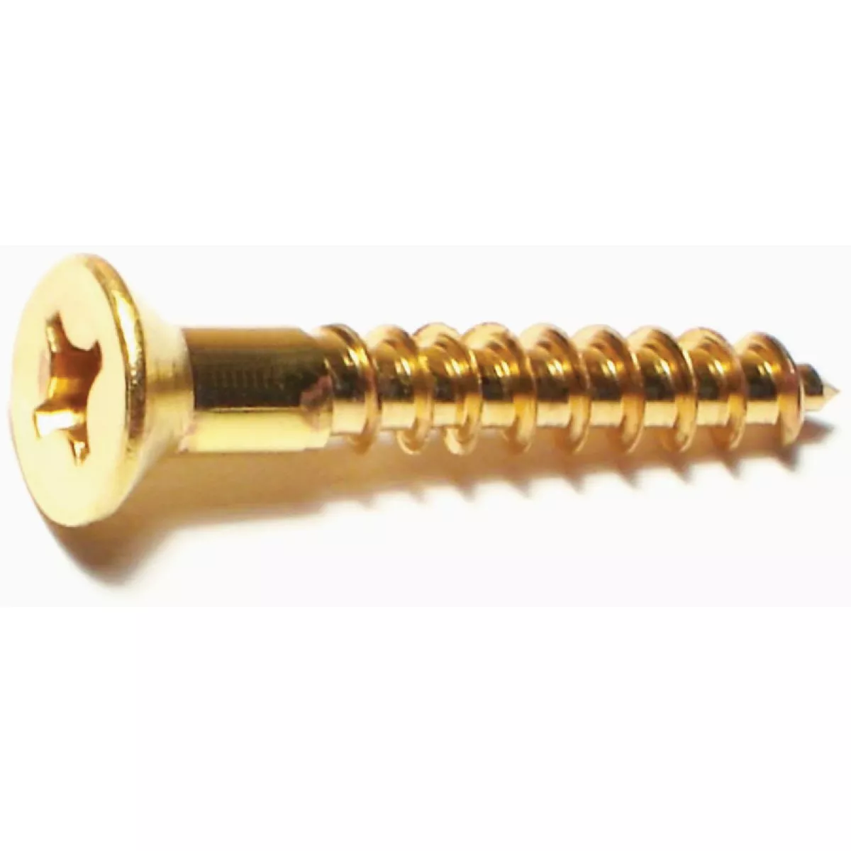 Midwest Fastener #10 x 1-1/4 In. Brass Phillips Flat Head Wood Screws