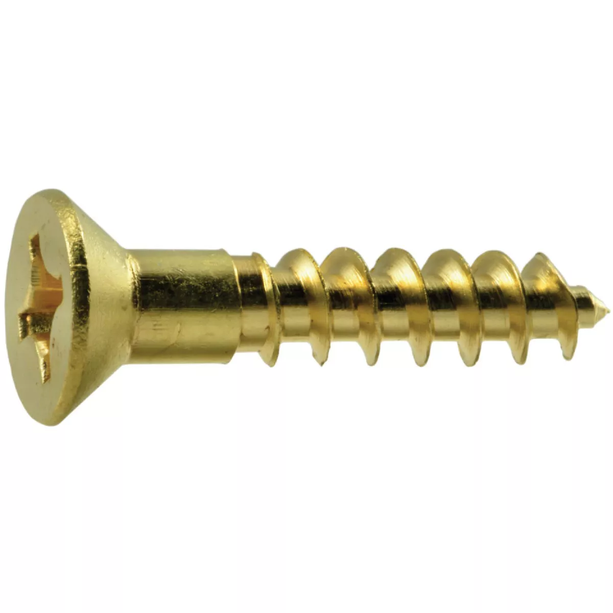 Midwest Fastener #10 x 1 In. Brass Phillips Flat Head Wood Screws (10 Ct.)