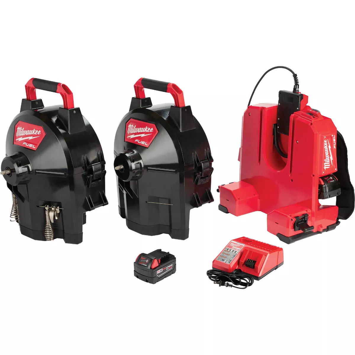 Milwaukee M18 FUEL 18V Lithium-Ion Brushless Switch Pack Sectional Drum System Drain Auger 1/2 In. Kit