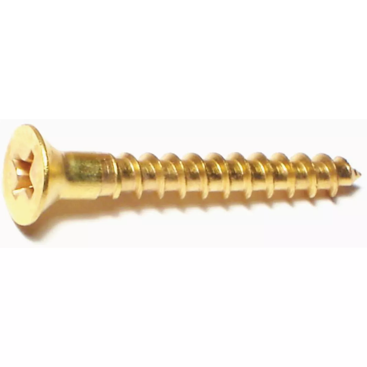 Midwest Fastener #8 x 1-1/4 In. Brass Phillips Flat Head Wood Screws (100 Ct.)