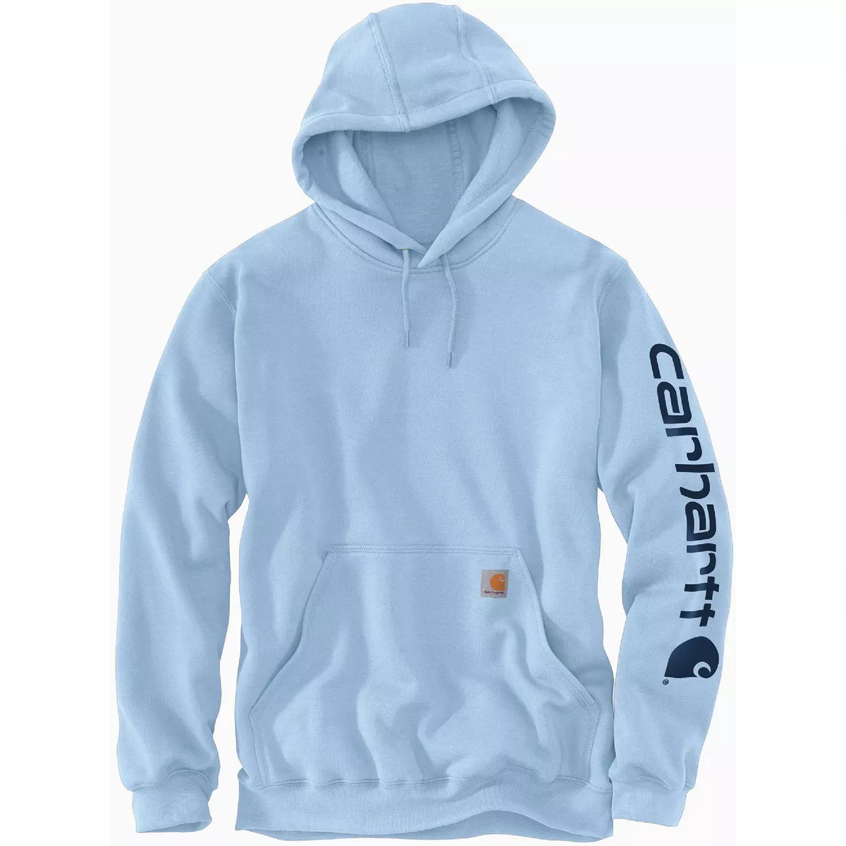 Carhartt Men's XL Regular Moonstone Midweight Logo Sleeve Graphic Pullover Hooded Sweatshirt, Loose Fit