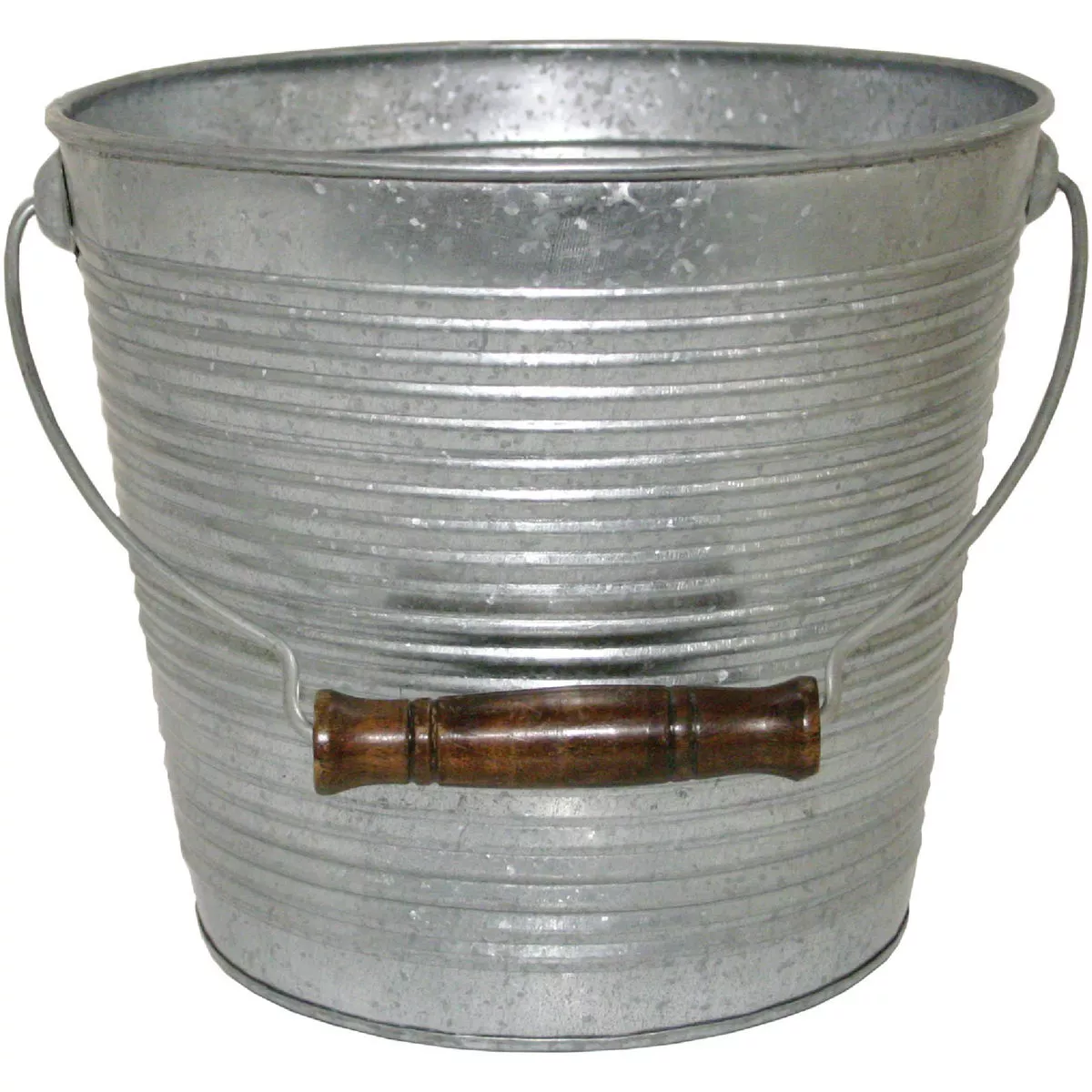 Robert Allen 8.75 In. x 10.25 In. x 10.25 In. Metal Galvanized Planter