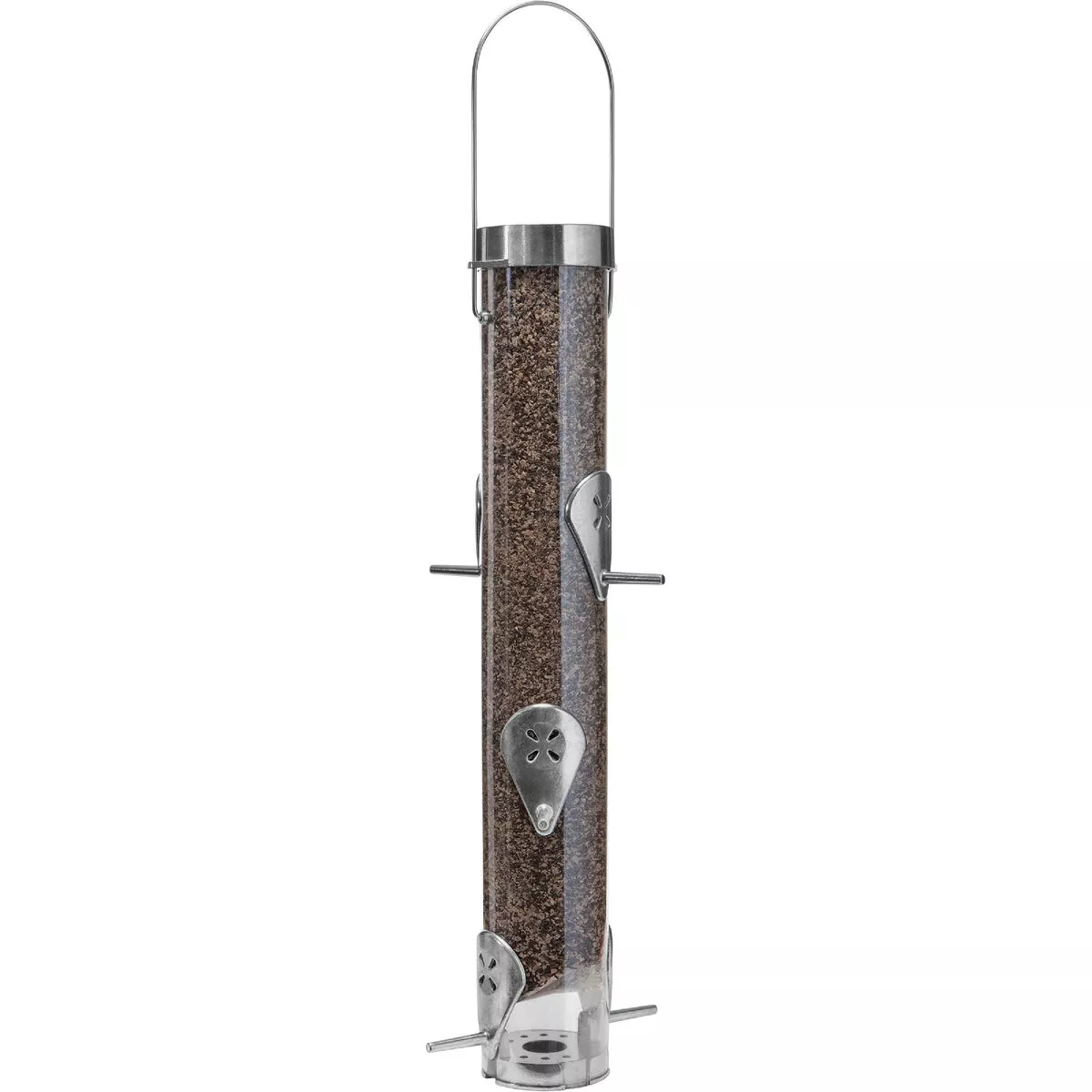 Droll Yankees 16 In. 1 Lb. Capacity Silver Ring Pull Finch Thistle Feeder