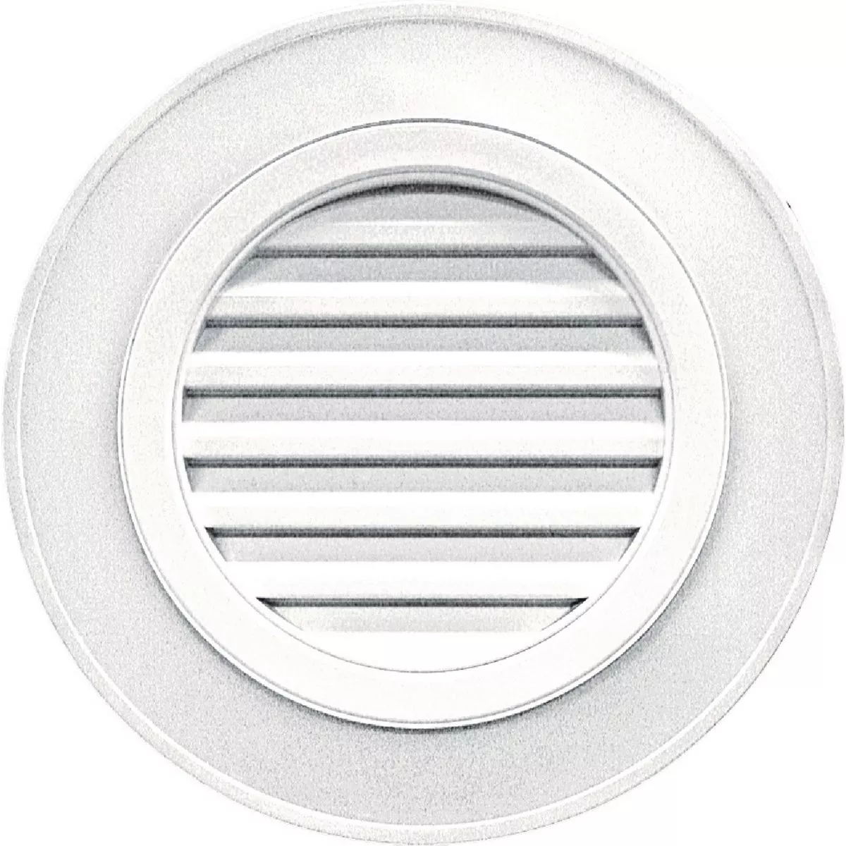 Builders Edge 22 in. Round Gable Attic Vent, Bright White